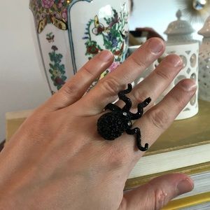 Kenneth Jay Lane Pave octopus cocktail ring